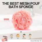 Loofah Sponge Bath Sponge for Women Men 4 Pack - Image 4