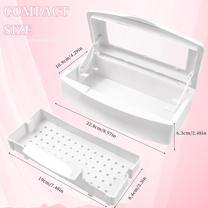 Nail Tool Sterilizer Box, Plastic Sterilizing Tray, Plastic Clean Sterilizing - Image 4