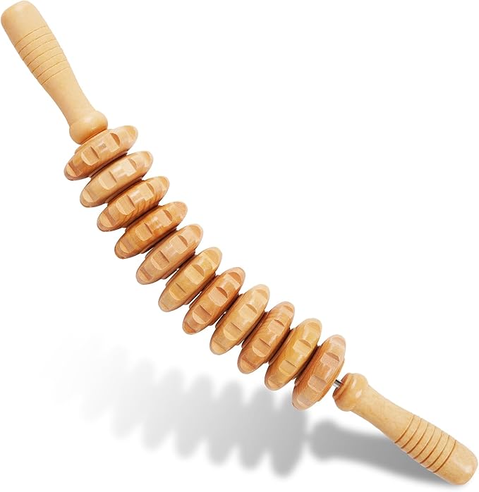 Liitrton Wood Therapy Fasci Massage Tools, Curved Wooden Massage Roller by Liitrton