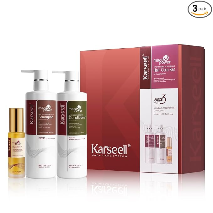 Karseell Collagen Hair Treatment Hair Care Set, Hair Oil Shampoo and Conditioner by KARSEELL
