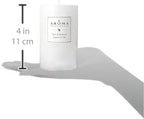 Aroma Naturals Patchouli and Frankincense Essential Oil White Scented Pillar - Image 3