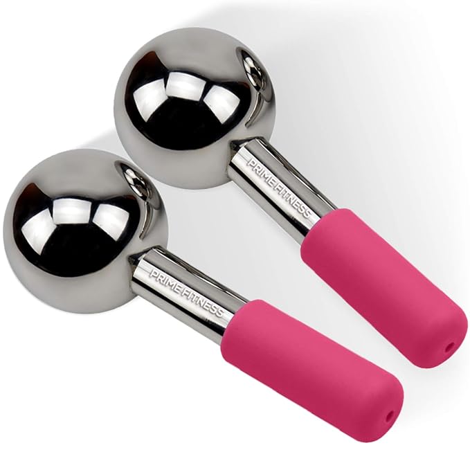 Ice Globes for Facials | Unbreakable Steel Cooling Roller | Cryo Sticks for by PRIME+Fitness
