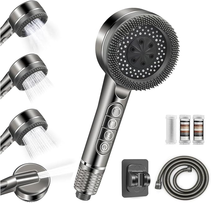 Filtered Shower Head with Handheld, High Pressure 3 Spray Showerhead with by Unknown