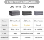 JML Bath Towels for Adult Body, Large Microfiber Bath Towels Set 4 Pack - Image 2