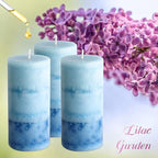 Lilac Scented Pillar Candles - Image 4