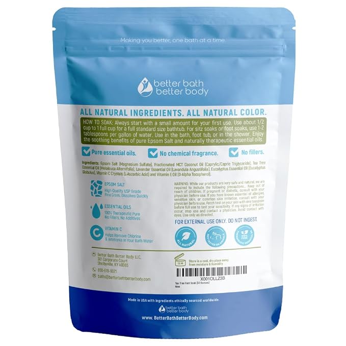 Tea Tree Foot Soak 32 Ounces USP Grade Epsom Salt - Image 2