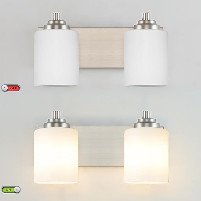 SOLFART Brushed Nickel 2 Light Vanity Lights - Image 8
