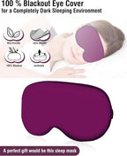 Silk Sleep Mask for Women Man, Thicken Eye Mask for Sleeping, Breathable Eye - Image 4