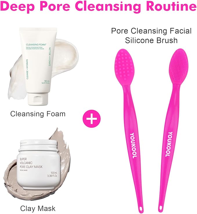 Pore Cleansing Silicone Facial Brush | Face Scrubber & Massager - Image 6
