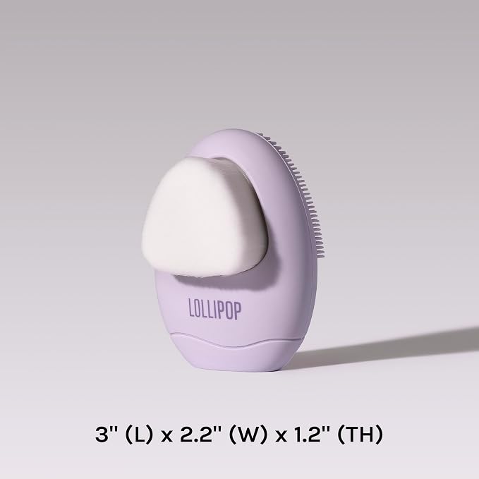 LOLLIPOP Dual-Sided Facial Cleansing Brush | Palm Size Silicone Face Exfoliator - Image 3