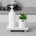 zoocatia Small Wood Tray Pedestal Stand Farmhouse Bathroom Decor Decorative - Image 7