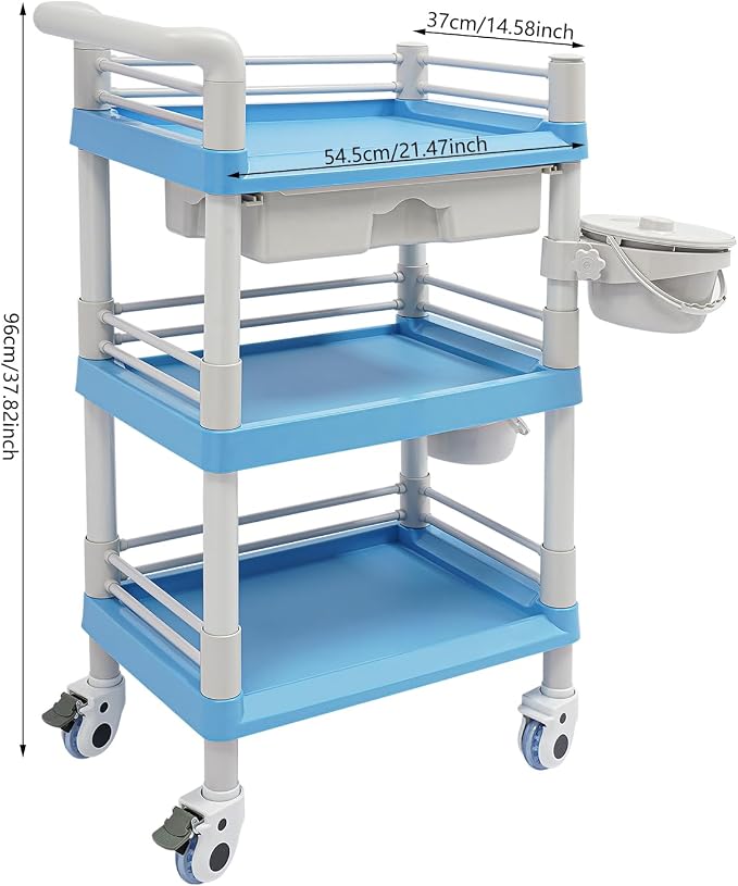 Salon Storage Cart, 3 Tier Rolling Beauty Organizer - Image 2