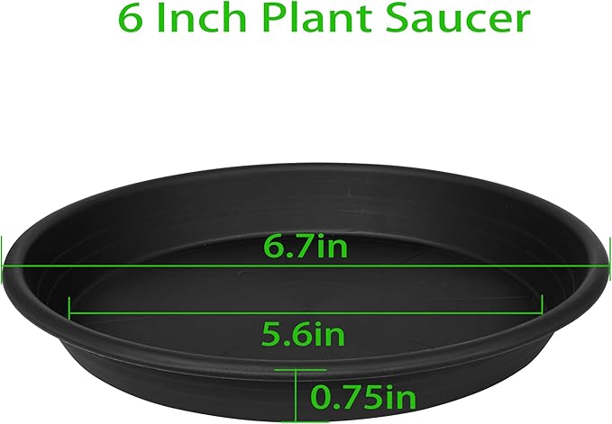 6 Pack Plant Saucer Plant Tray, 4 6 8 10 12 13 15 17 19 inch Plant Trays - Image 2