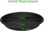 6 Pack Plant Saucer Plant Tray, 4 6 8 10 12 13 15 17 19 inch Plant Trays - Image 2