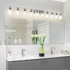 Brushed Nickel Bathroom Vanity Light, 10-Light Vanity Lights - Image 6
