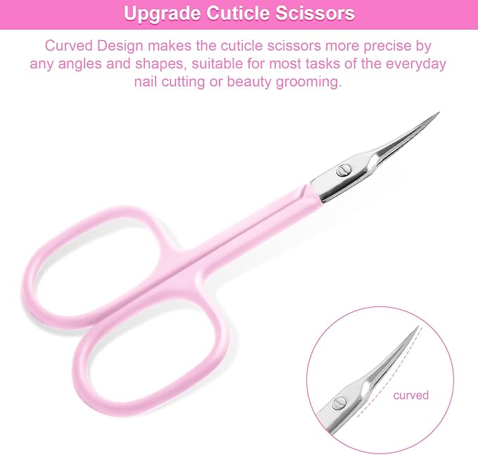 CGBE Cuticle Scissors Extra Fine Curved Blade, Super Slim Manicure Scissors - Image 2