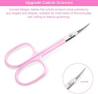 CGBE Cuticle Scissors Extra Fine Curved Blade, Super Slim Manicure Scissors - Image 2