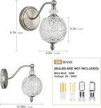 1 Piece Brushed Nickel Wall Sconce, 1-Light Mid Century Modern Brushed Nickel - Image 5