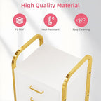 4ever2buy White and Gold Salon Trolley Cart - Image 4