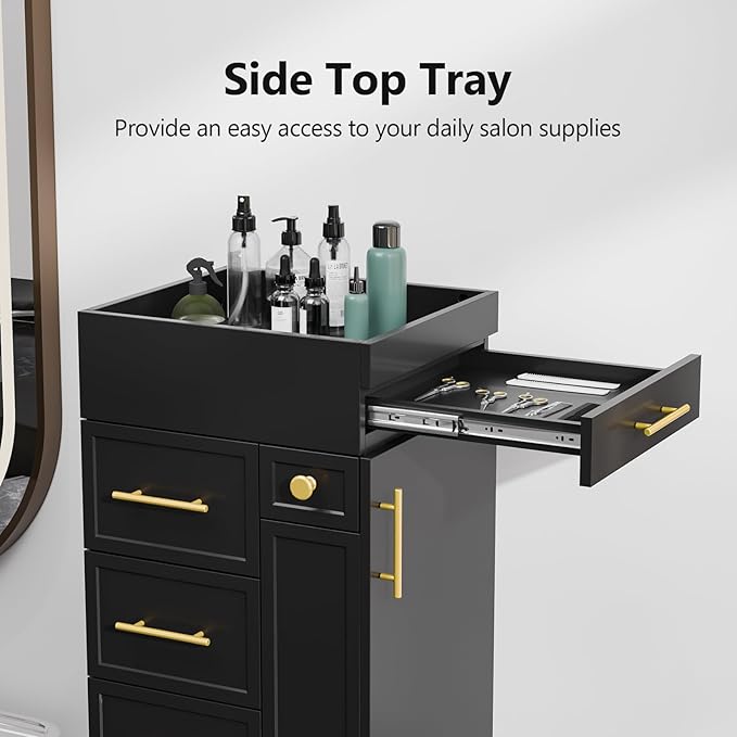 OmySalon Salon Trolley Cart, Hair Styling Station - Image 6