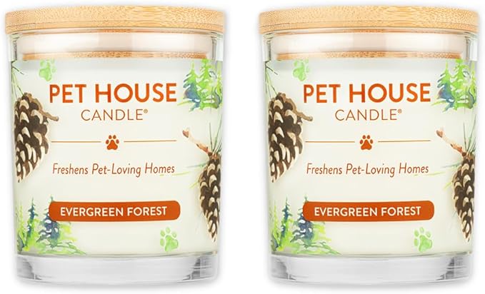 Pet House Candle Plant-Based, Clean Burning Long Lasting Scented Pet Odor Candle by OneFurAll