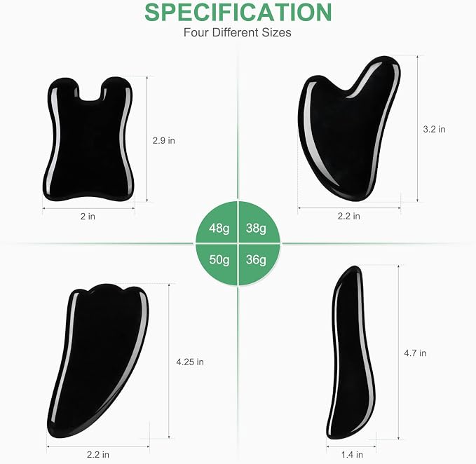 airogym Guasha Massage Tool, Natural Gua Sha Board, Acupuncture, Physical - Image 3