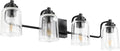 Solfart 4 Lights Matt Black Bathroom Vanity Lights Over Mirror by SOLFART