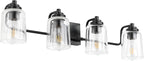Solfart 4 Lights Matt Black Bathroom Vanity Lights Over Mirror by SOLFART