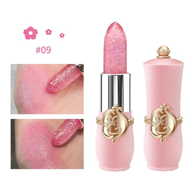 BestLand 3 Pcs/Set Flower Jelly Lipstick Set Temperature Change Moisturizer - Image 4