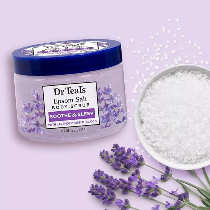 Dr Teal's Pure Epsom Salt Body Scrub, Soothe & Sleep - Image 4