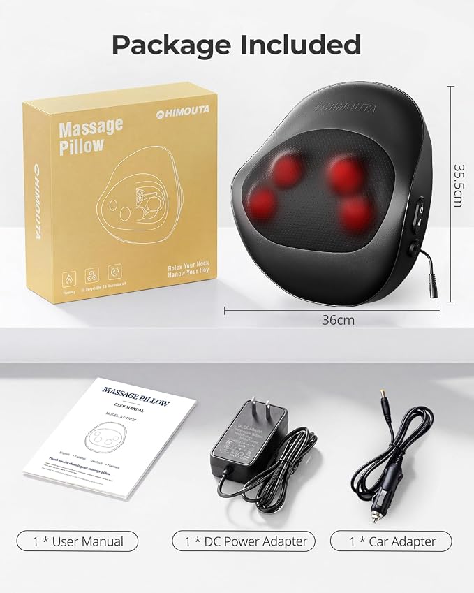 Electric Neck Massager Pillow, Ultra-Quiet Corded Neck and Shoulder Massager - Image 7