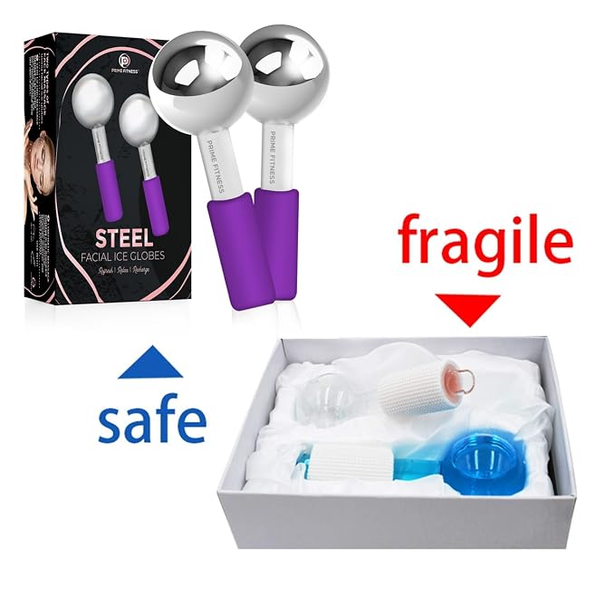Ice Globes for Facials, Unbreakable Steel Cooling Roller, Cryo Sticks for Face - Image 7