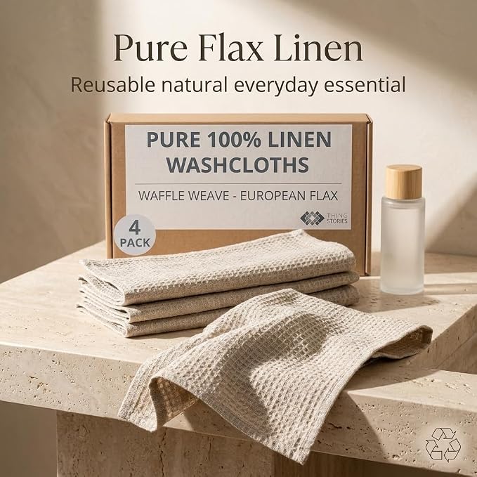 Flax Linen Washcloths for Bathroom - Image 6