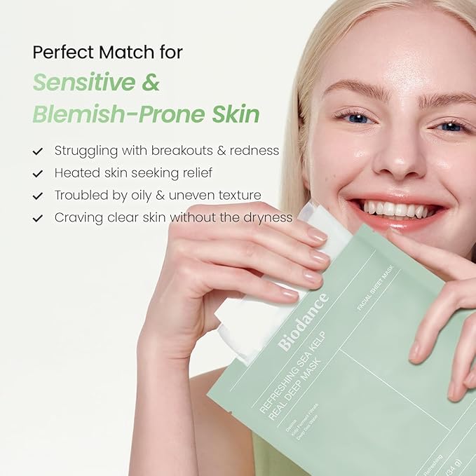 BIODANCE Refreshing Sea kelp Real Deep Mask, Overnight Hydrogel Face Mask - Image 6