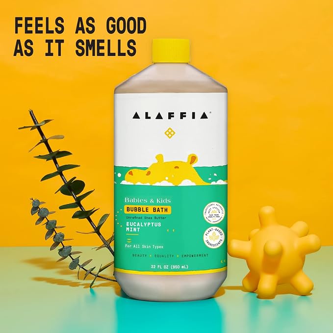 Alaffia Bubble Bath for Babies & Kids, Eucalyptus Mint 2-Pack – Long-Lasting - Image 7
