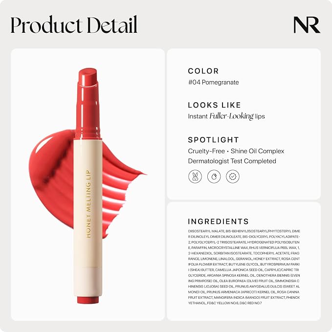 Nature Republic HONEY MELTING LIP SOFT LIP STICK, Hydrating Gloss, Moisturizing - Image 7