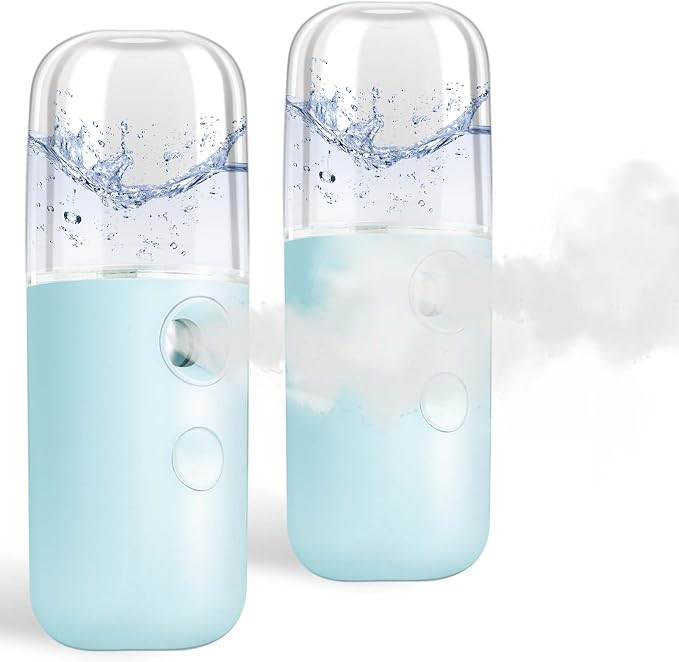 GIVERARE 2 Pack Nano Facial Steamer, Handy Mini Mister, USB Rechargeable Mist by GIVERARE