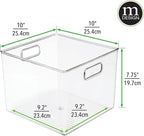 mDesign Plastic Modern Storage Organizer Bin Basket - Image 9