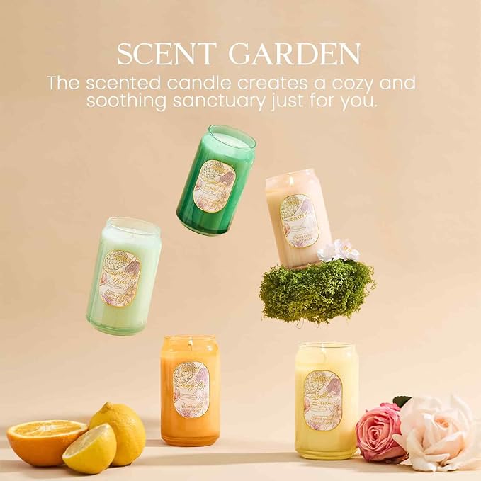 M&SENSE Orange&Goji Candles for Home Scented, 10.6 Oz Soy Wax Candles Non Toxic - Image 7