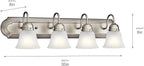 Kichler 30" 4-Light Vanity Bath Light in Brushed Nickel, Modern Bathroom Light - Image 7