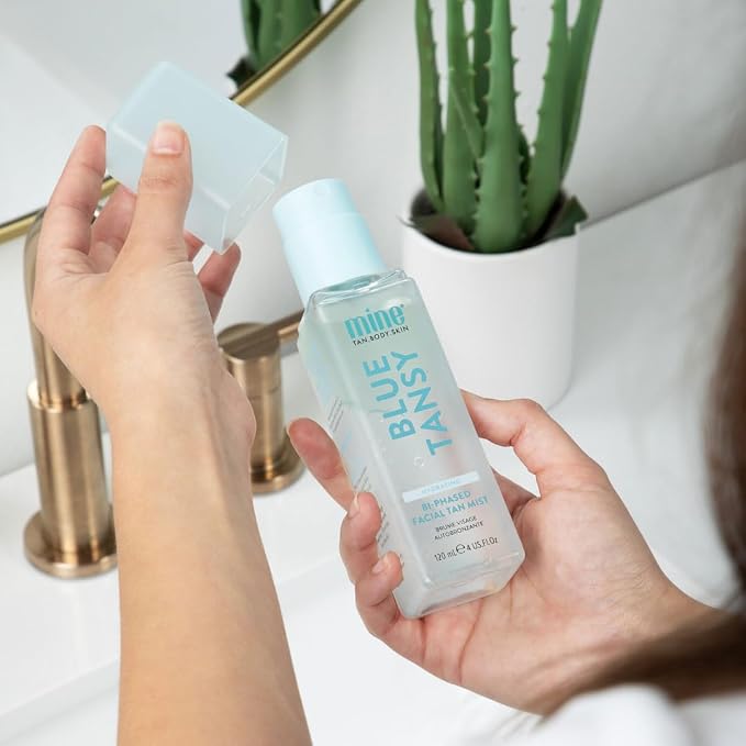 Minetan Clear Face Tan Mist | Blue Tansy Oil Infused Facial Self Tanning Spray - Image 6