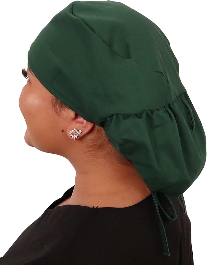 Sparkling EARTH Big Hair Ponytail Classic Surgical Style Scrub Working Cap - Image 4