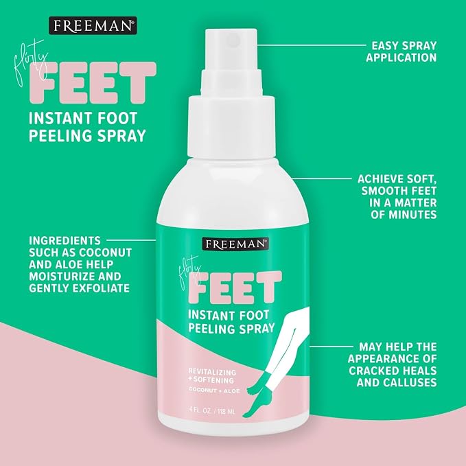 Freeman Flirty Feet Instant Foot Peeling Spray, Exfoliating Foot Mask - Image 3