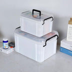 HEY FOLY Set of 2 White Medicine Organizer Storage Box - Image 2