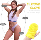 Mikinona Double Sided Silicone Bath Gloves Back Scrubber - Image 7