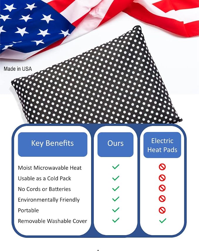 Microwavable Corn Filled Heating Pad and Cold Pack/Washable 100% Cotton Cover - Image 6
