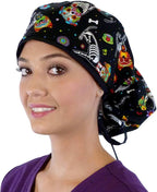 Sparkling EARTH Big Hair Ponytail Classic Surgical Style Scrub Working Cap - Image 3