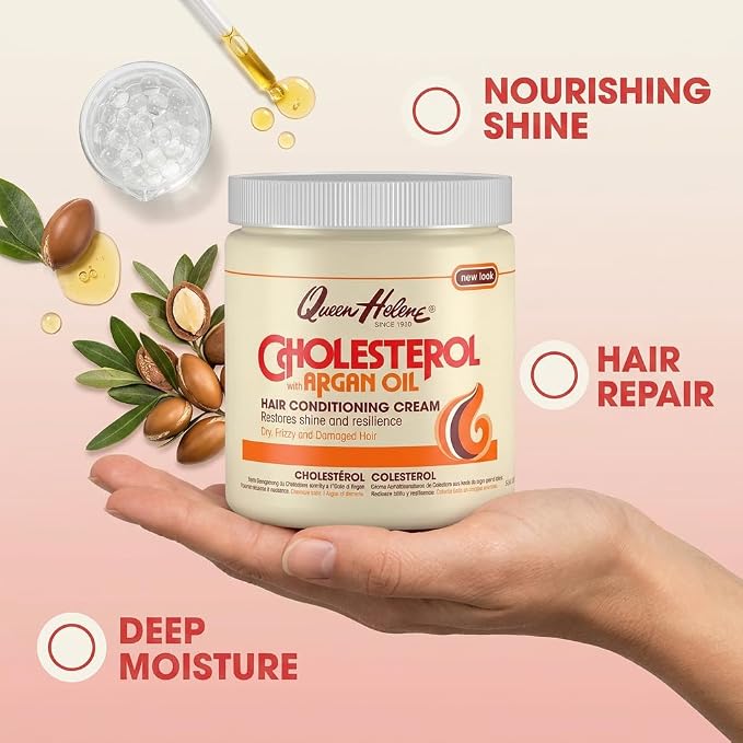 QUEEN HELENE Cholesterol Hair Conditioning Creme Argan Oil, 15 oz | Deep - Image 2