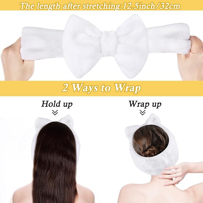 Shintop Skincare Headband, Soft Spa Headband Makeup Headwear - Image 3