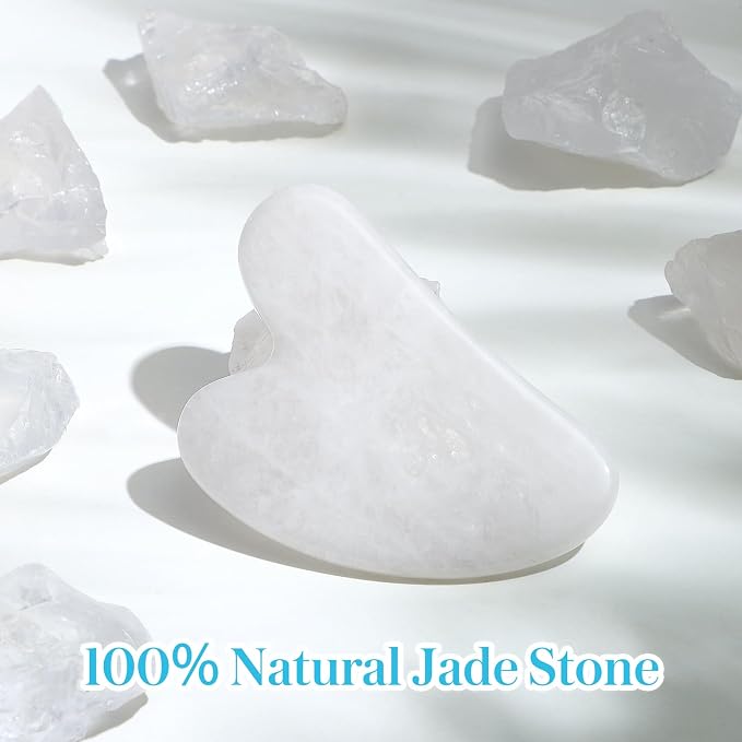 Guasha Tool for Face: White Jade Gua Sha Facial Tools - Image 2